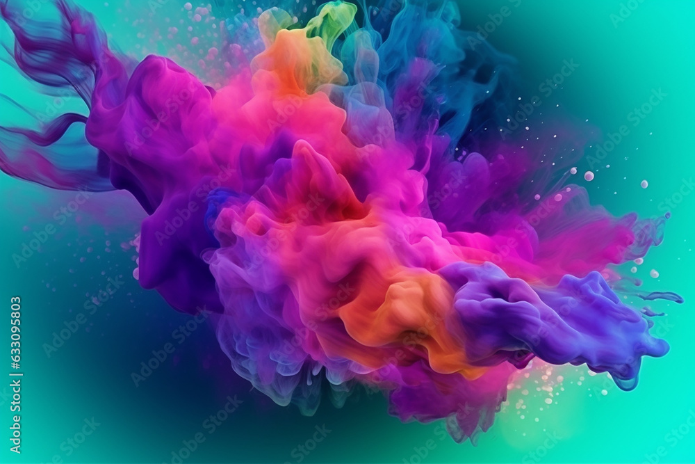 Smoke abstract background with blue, purple and green color Smoke abstract background with blue, purple and green color