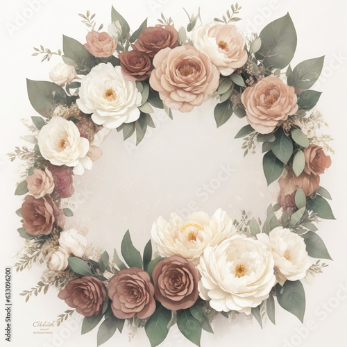 frame of roses