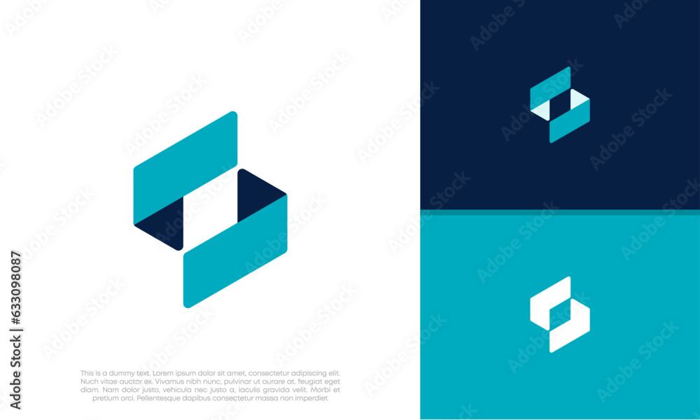 Initials S logo design. Initial Letter Logo. Innovative high tech logo template. Initials S logo design. Initial Letter Logo. Innovative high tech logo template.