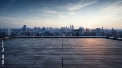 Floor of a terrace with views of the city