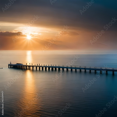 Wallpaper Mural sunset on the pier Torontodigital.ca