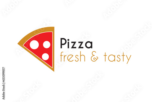 Pizza slice logo. A logo perfect to use for your food business.