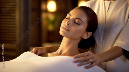 portrait of a woman relaxation spa