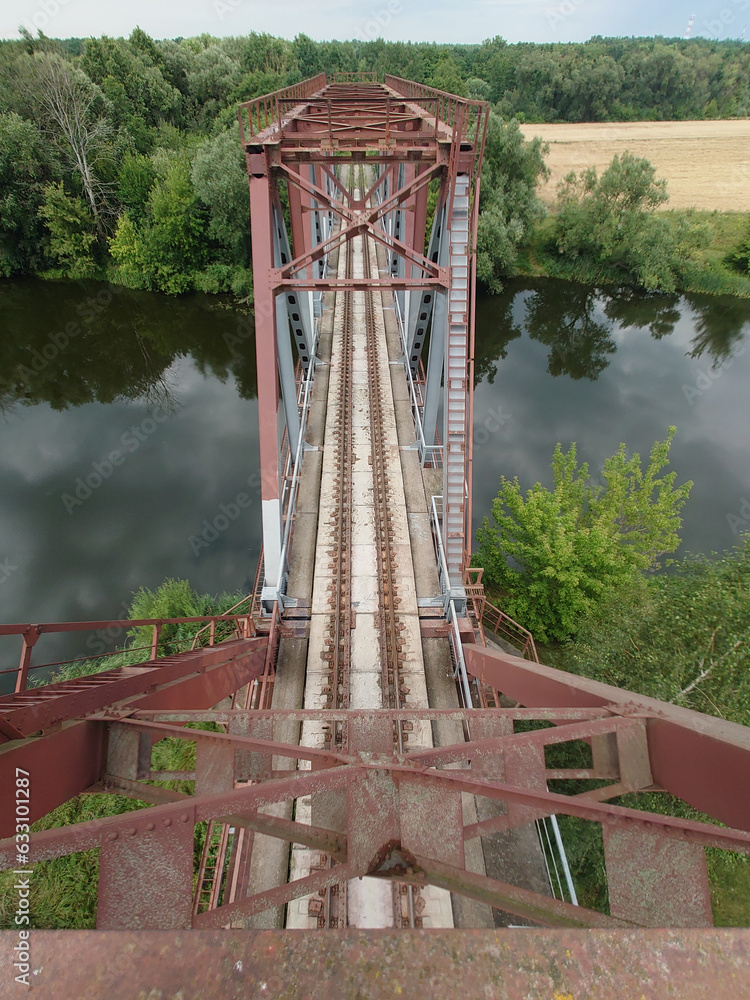 Reinforced concrete bridge over the river