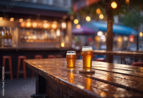 Bokeh background of street bar beer restaurant, outdoor © Alief Shop