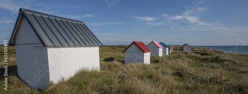 Cabines de plage de Gouville sur mer