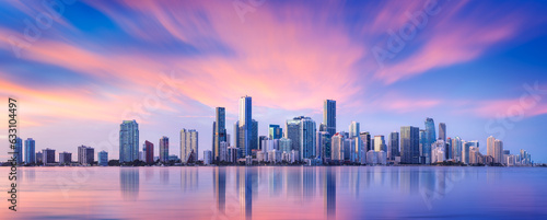 the skyline of miami during sunset © frank peters