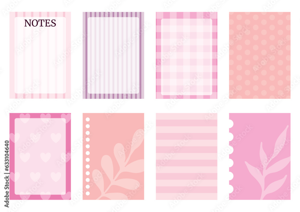 Pink weekly planner stickers set for agenda, notebook, diary. Pink weekly planner stickers set for agenda, notebook, diary.