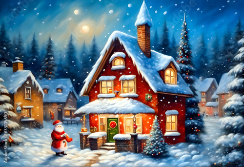 weihnachtliche Stimmung rund um den Weihnachtsbaum, Gen AI