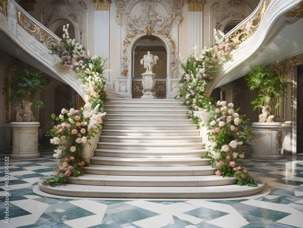Grandioser Empfang: Das Treppe-Kasten-Foyer begrüßt Besucher