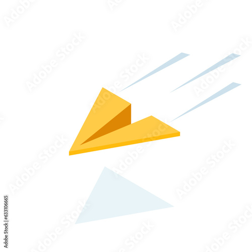 Free Download paper plane isometric icon in color on white background, sent message or mail - GFXLoad