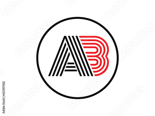 ab lettter logo design vector template