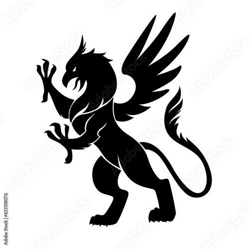 heraldic griffin  lion illustration