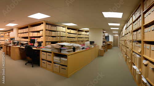 Shot of filing room at mid-day © Luba