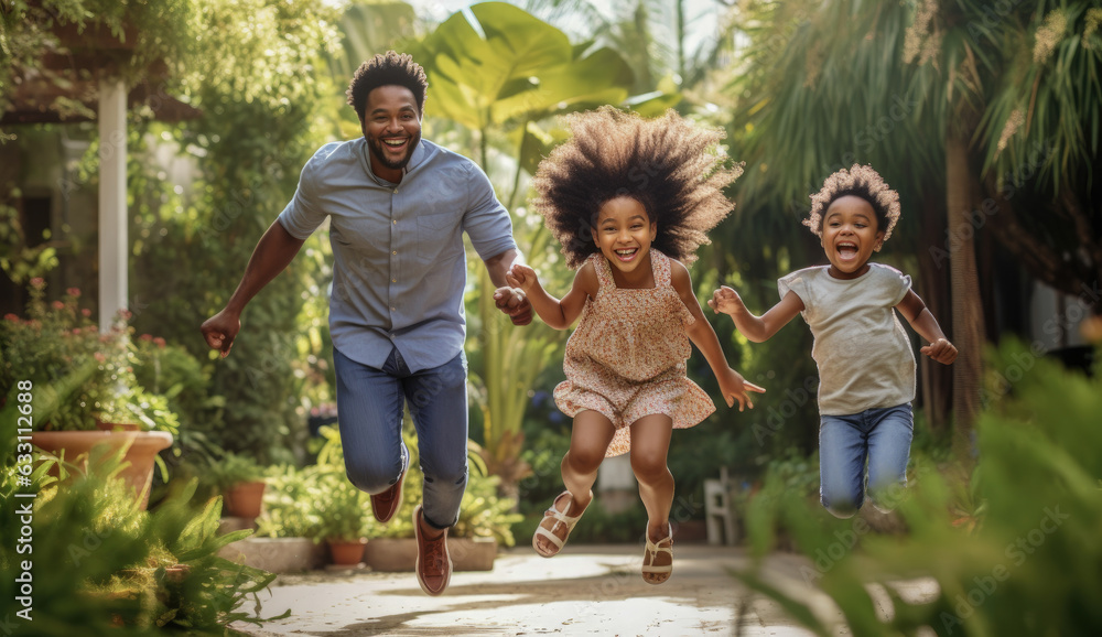 Fototapeta premium Happy family, generative ai