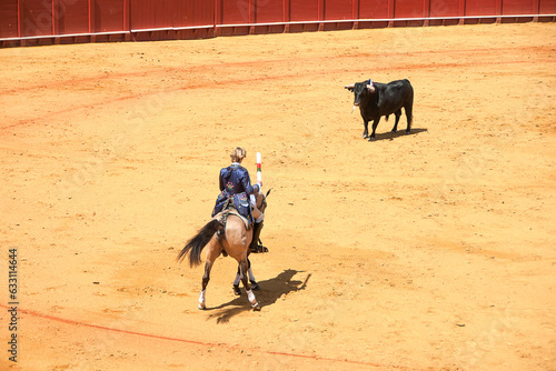 Corrida de toros de rejones en La Real Maestranza de Sevilla