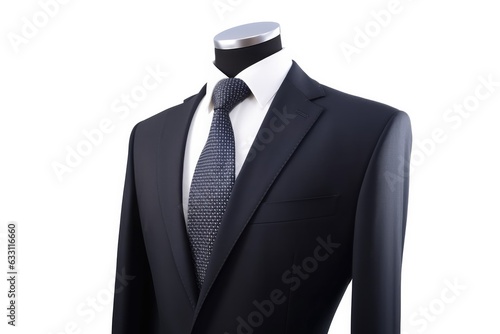 Corporate clothing on a mannequin isolated on a white background.