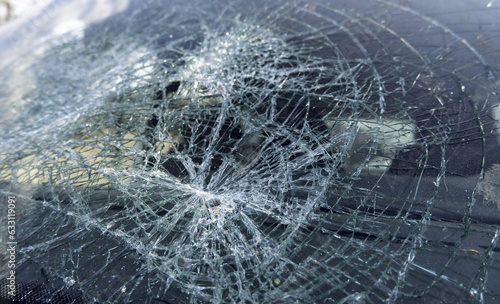Glass car accident