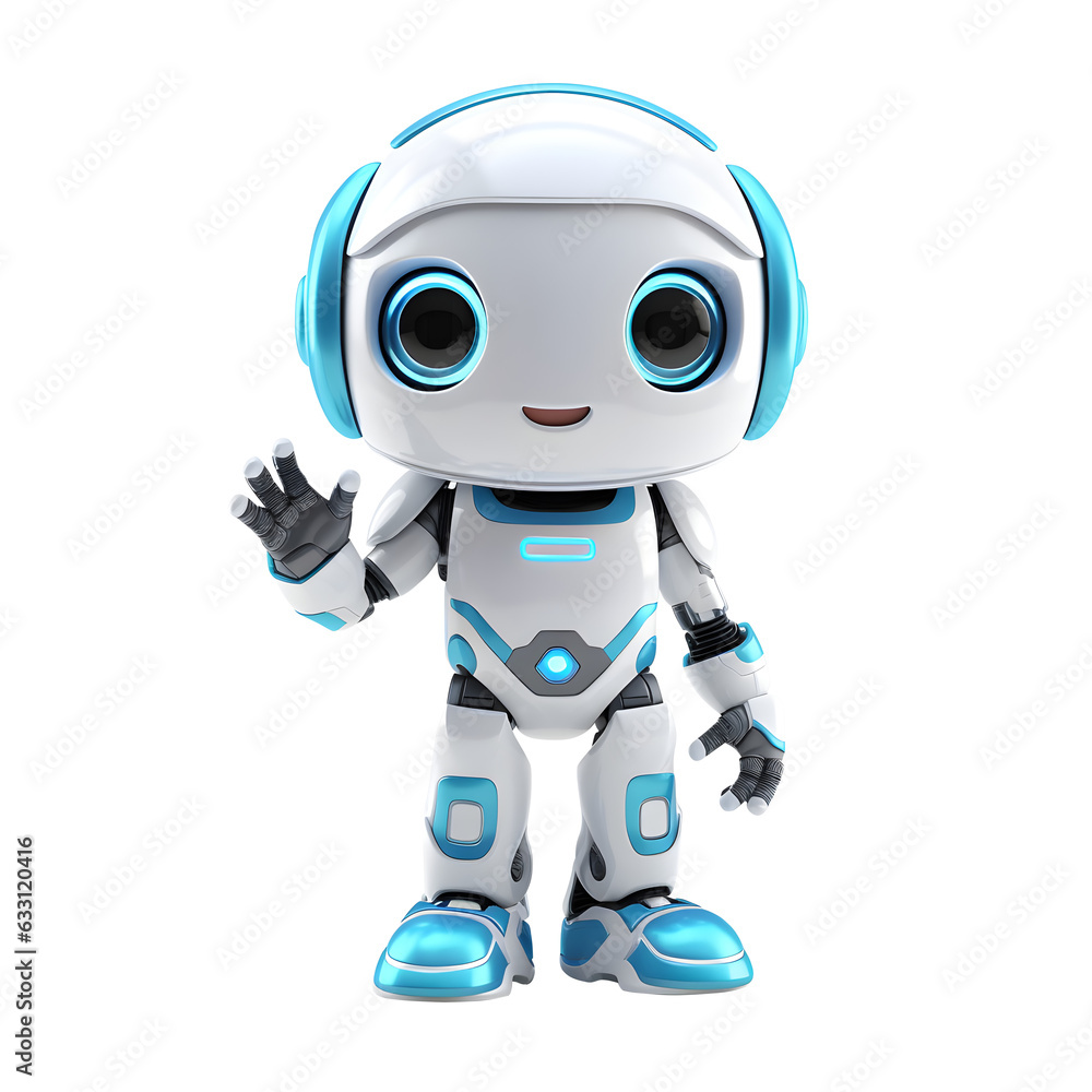 3D cute robot character 3D cute robot character