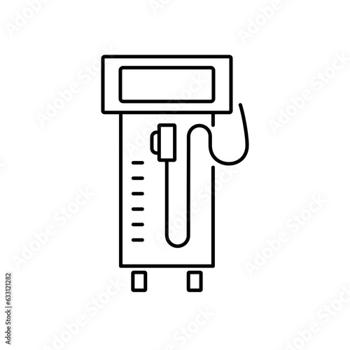  Laser device line icon. Ipl line icon. Laser hair removal icon. Vector illustration