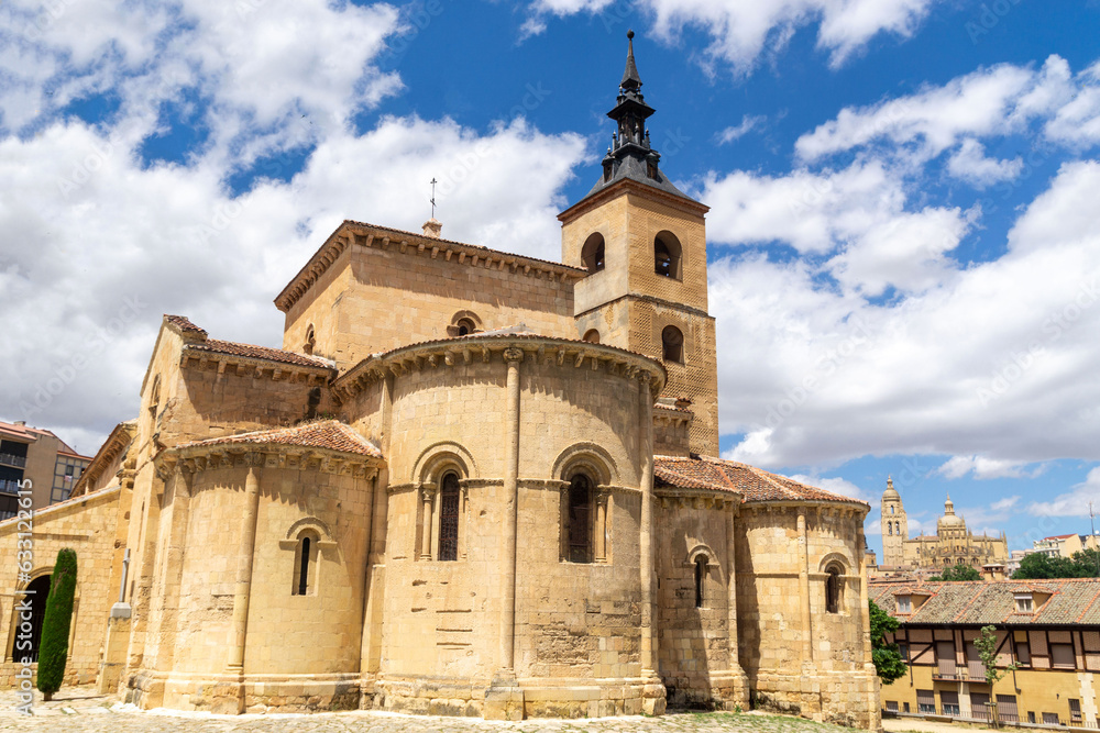 Apses of the Romanesque church of San Millán (12th century). Segovia, Castile and Leon, Spain.