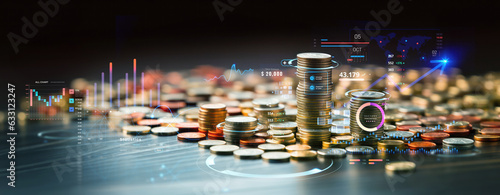 wide banner for financial planning and money investment and wealth managment concepts