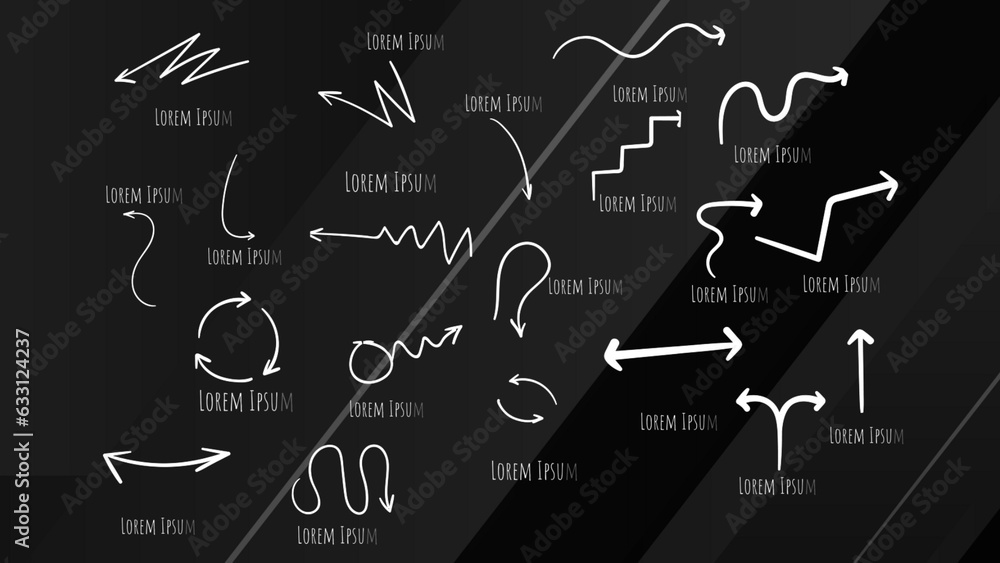 This AE template contains 31 handdrawn elements including arrows