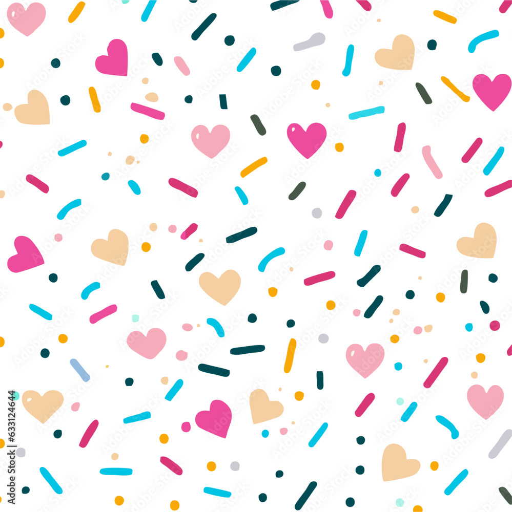 Texture of sweet sprinkles with hearts and stars - candies Texture of sweet sprinkles with hearts and stars - candies