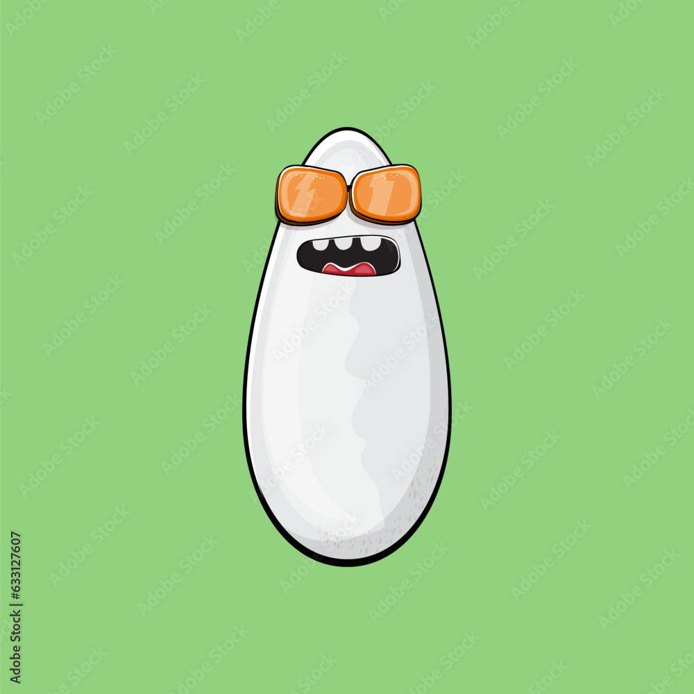 Rice character. Cartoon rice grain characters isolated on green ...