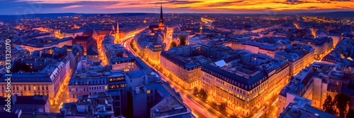 Vienna panoramic view Austria - Generative AI photo