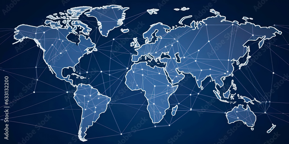 Fototapeta premium Connections graphical design concept - Generative AI