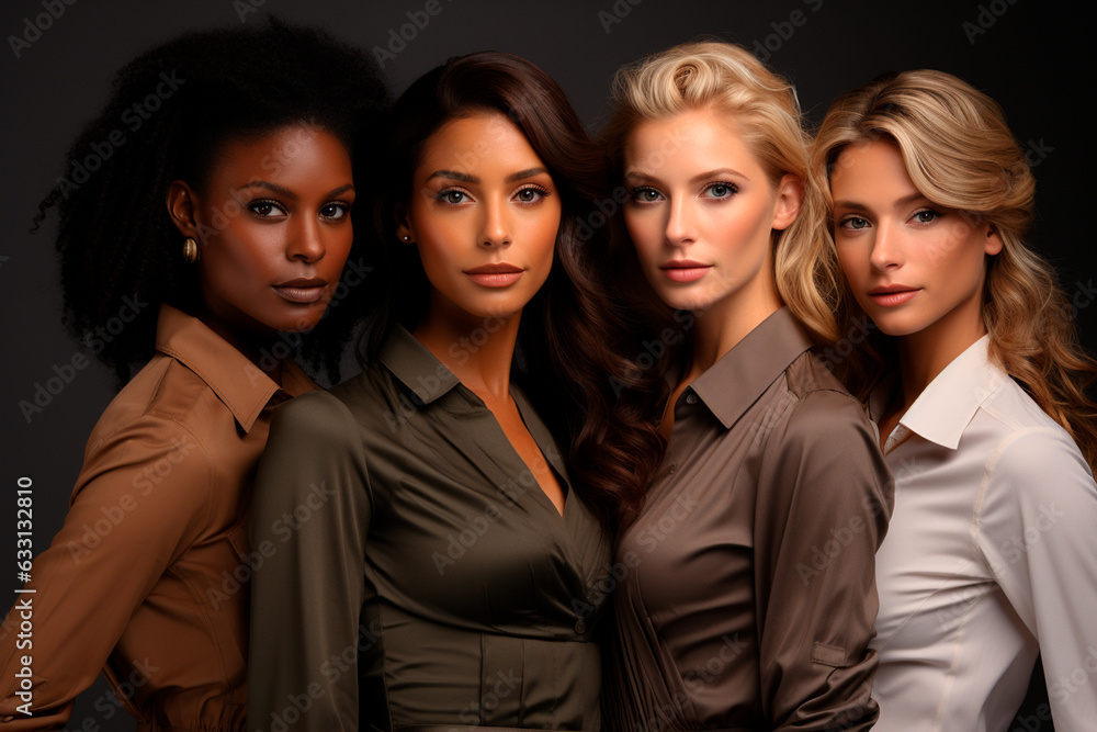 beautiful multiethnic female models in studio beautiful multiethnic female models in studio