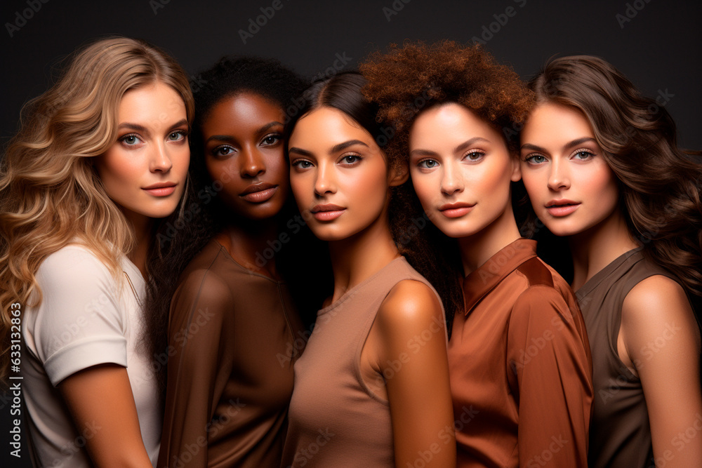 beautiful multiethnic female models in studio beautiful multiethnic female models in studio