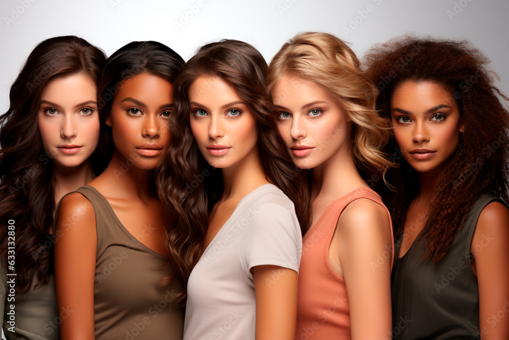 beautiful multiethnic female models in studio beautiful multiethnic female models in studio