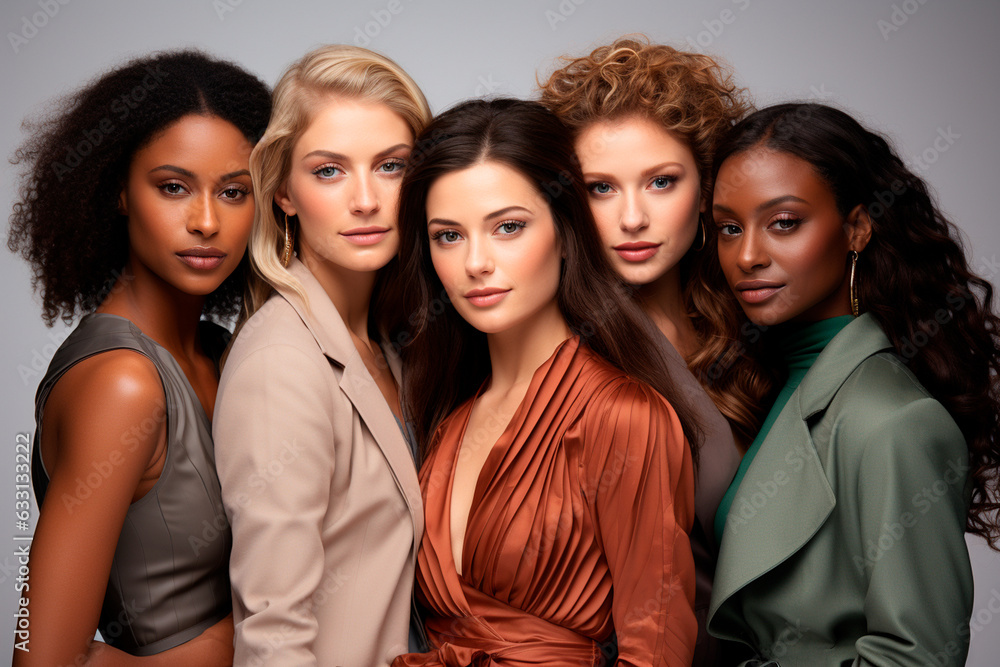 beautiful multiethnic female models in studio beautiful multiethnic female models in studio