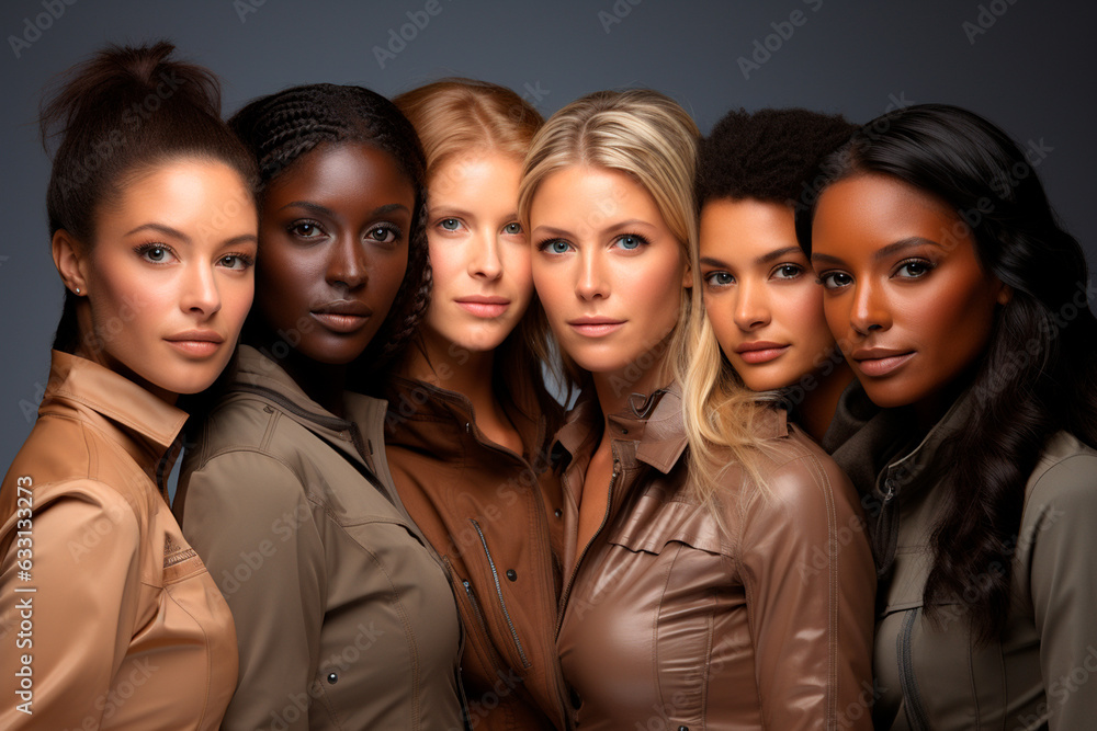 beautiful multiethnic female models in studio beautiful multiethnic female models in studio