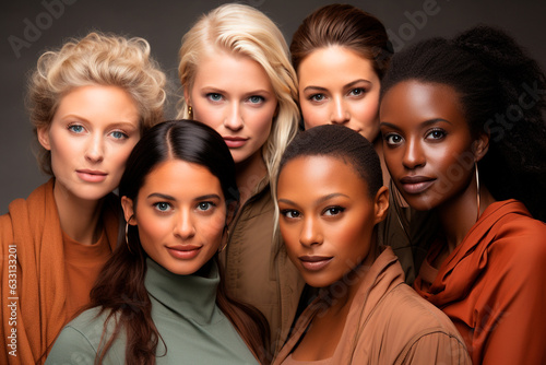 beautiful multiethnic female models in studio © ARAMYAN
