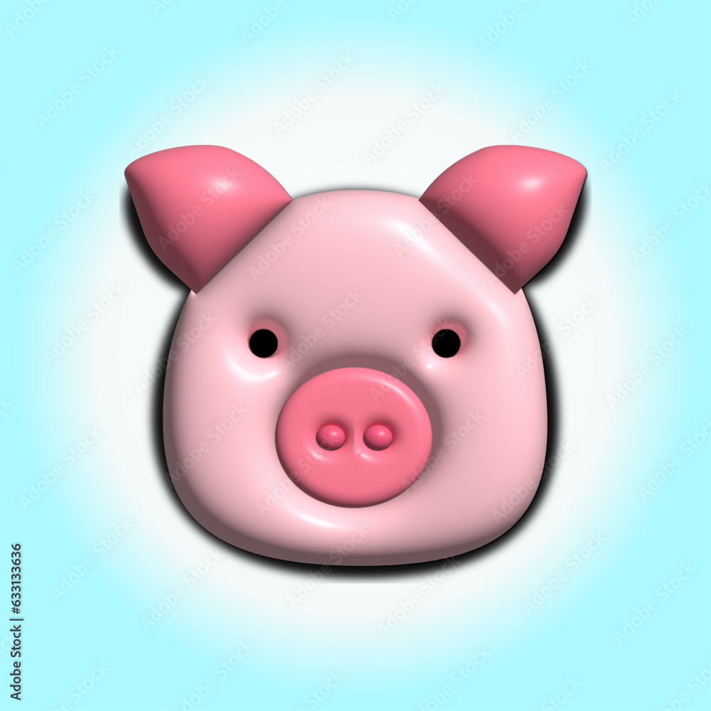 cute pig 3d cute pig 3d