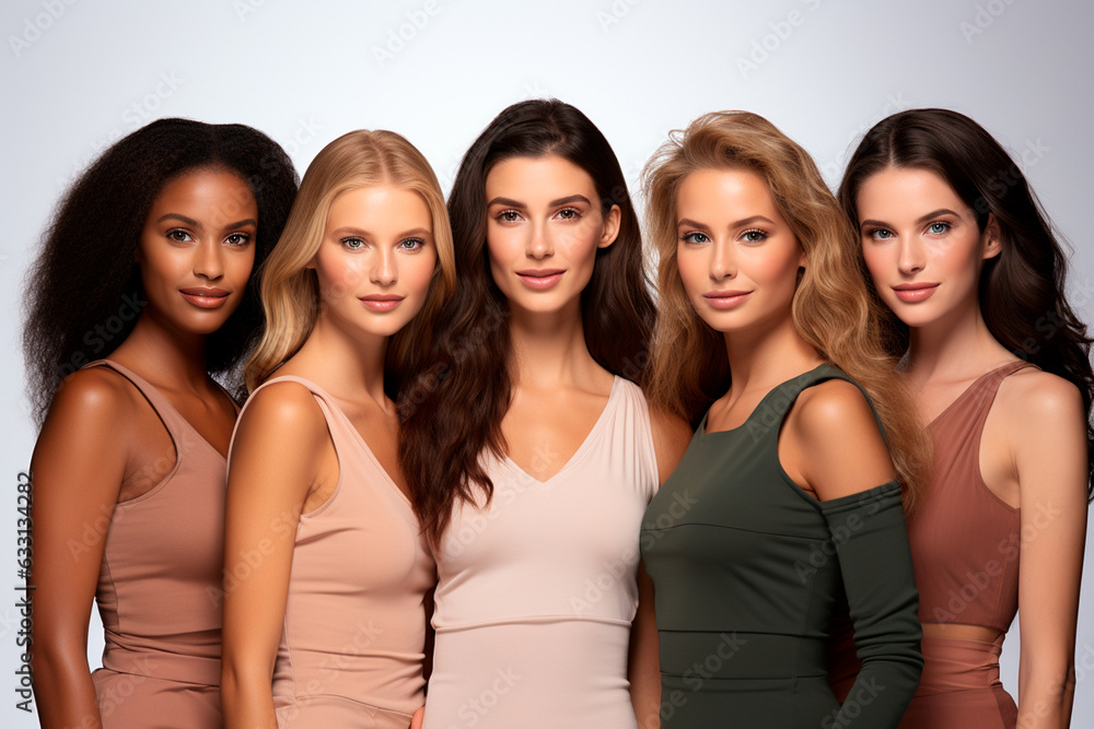 beautiful multiethnic female models in studio beautiful multiethnic female models in studio