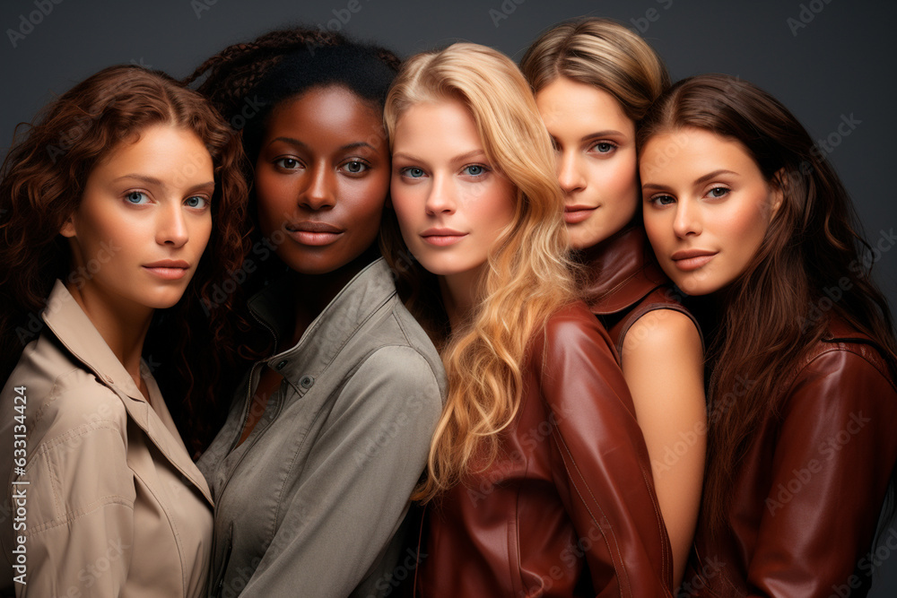 beautiful multiethnic female models in studio beautiful multiethnic female models in studio
