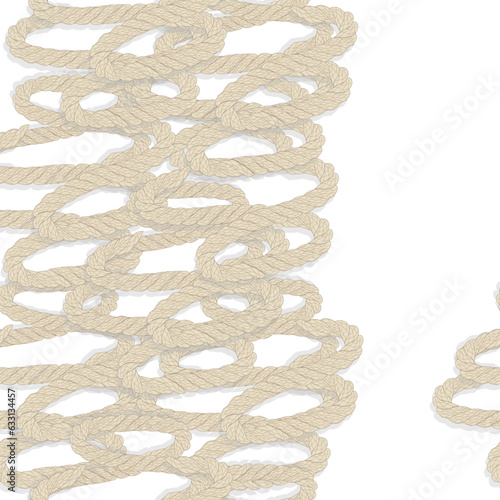 seamless background with unwound rope. vector graphics