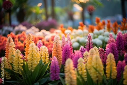 many beautiful flowers at the flower festival in thailand
