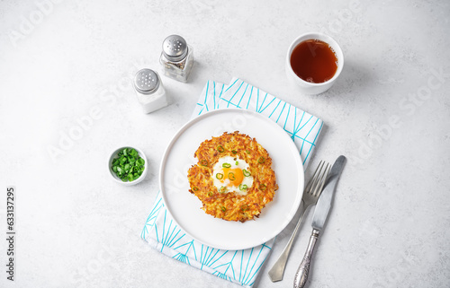 Wallpaper Mural Hash Brown egg nests in a plate Torontodigital.ca