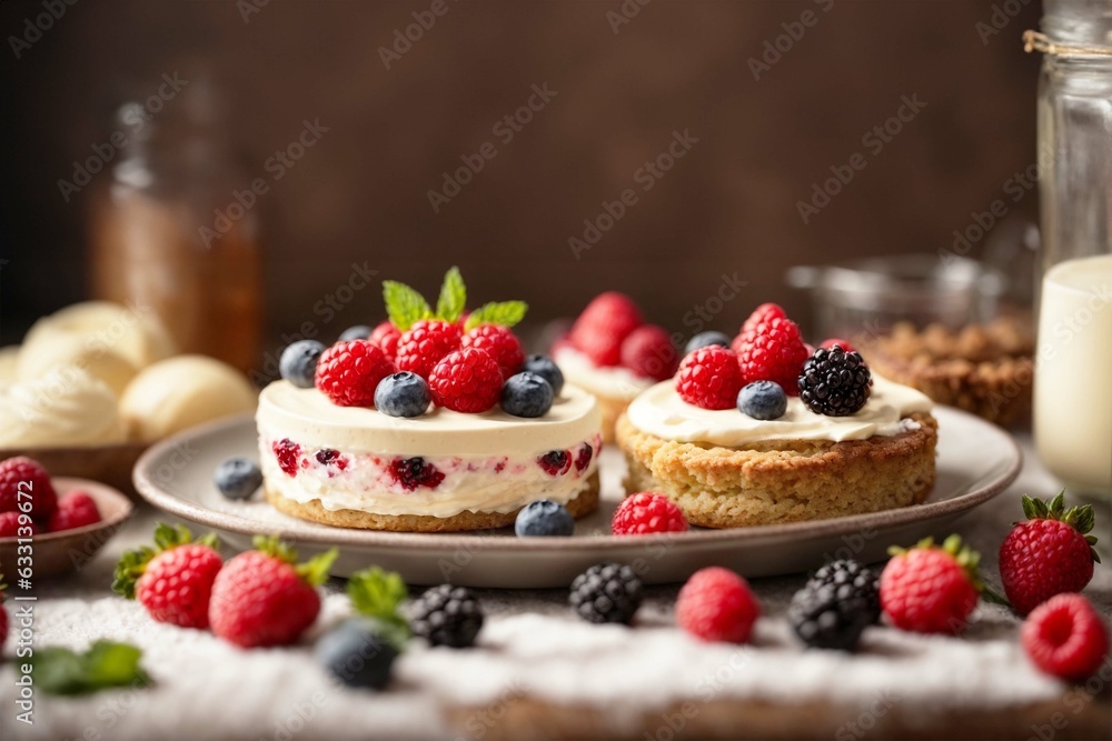 Cake with berries Cake with berries