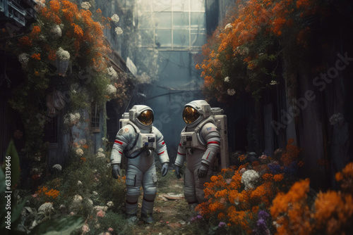 Astral Wanderers Amidst Overgrown Streets
