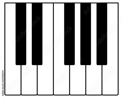 Abstract piano octave