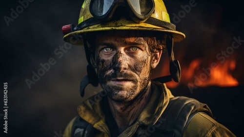 Portrait of a fire-fighter
