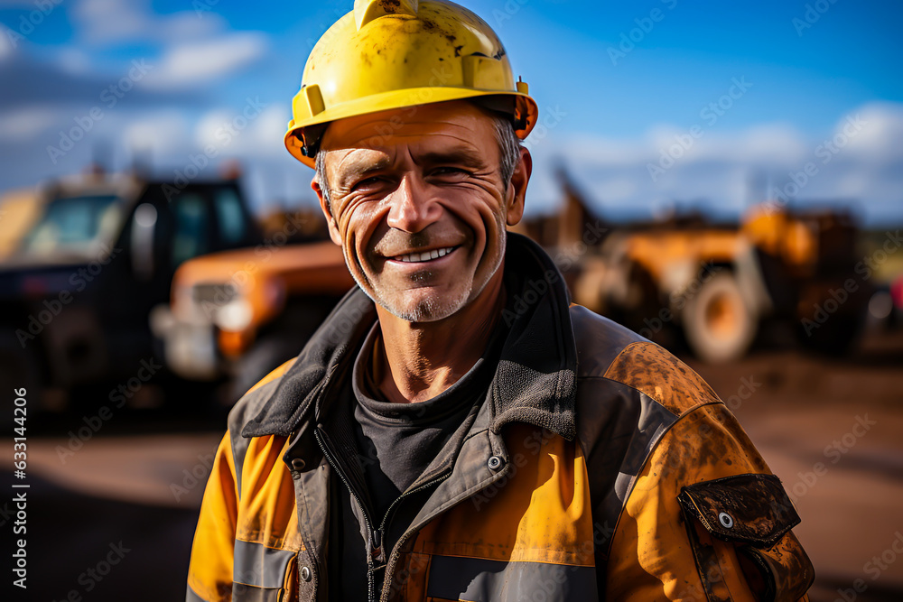 building employee smiling looking at camera, portrait, earthworks, jobs, building employee smiling looking at camera, portrait, earthworks, jobs,