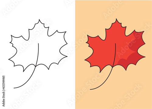 Maple leaf vector illustration. Can be used for wallpaper, pattern fills, web page background ,surface textures
