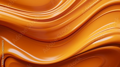 Luscious Liquid Melted Caramel Background. Generative ai